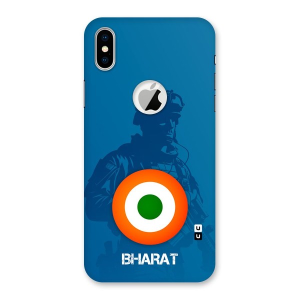 Bharat Commando Back Case for iPhone XS Logo Cut