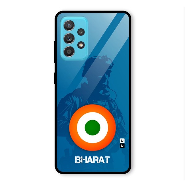 Bharat Commando Glass Back Case for Galaxy A52