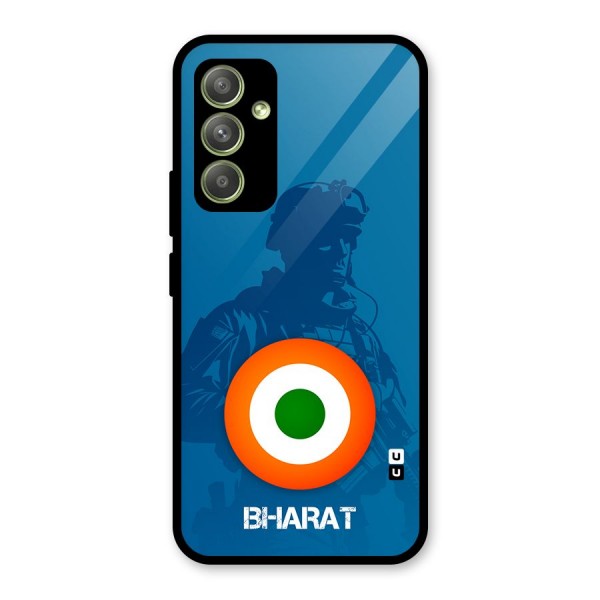 Bharat Commando Glass Back Case for Galaxy A54