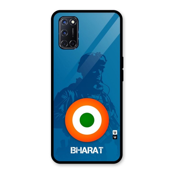 Bharat Commando Glass Back Case for Oppo A52