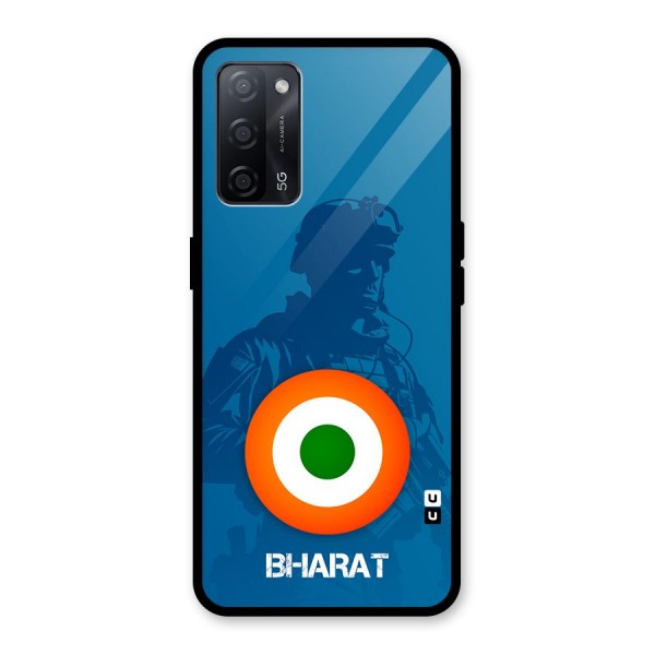 Bharat Commando Glass Back Case for Oppo A53s 5G