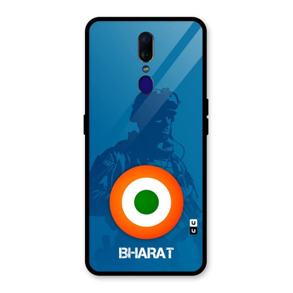 Bharat Commando Glass Back Case for Oppo F11