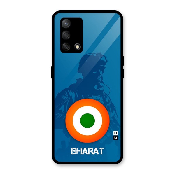 Bharat Commando Glass Back Case for Oppo F19