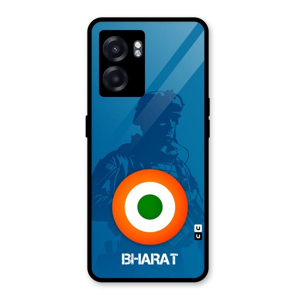 Bharat Commando Glass Back Case for Oppo K10 (5G)