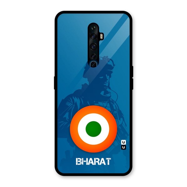 Bharat Commando Glass Back Case for Oppo Reno2 F