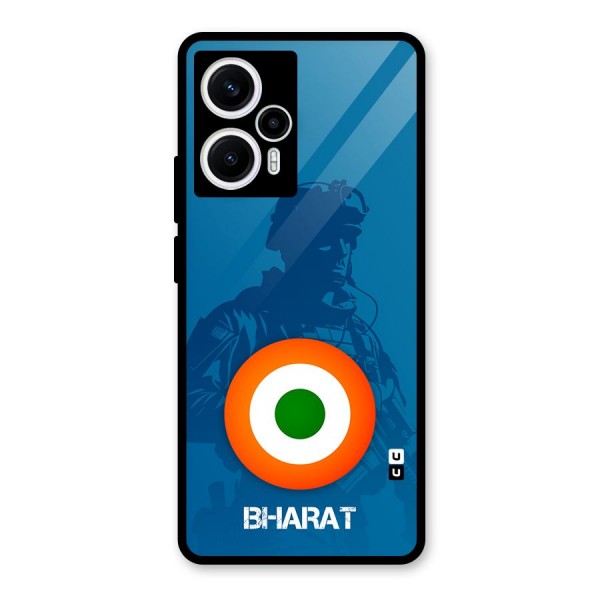 Bharat Commando Glass Back Case for Poco F5