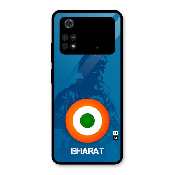 Bharat Commando Glass Back Case for Poco M4 Pro 4G