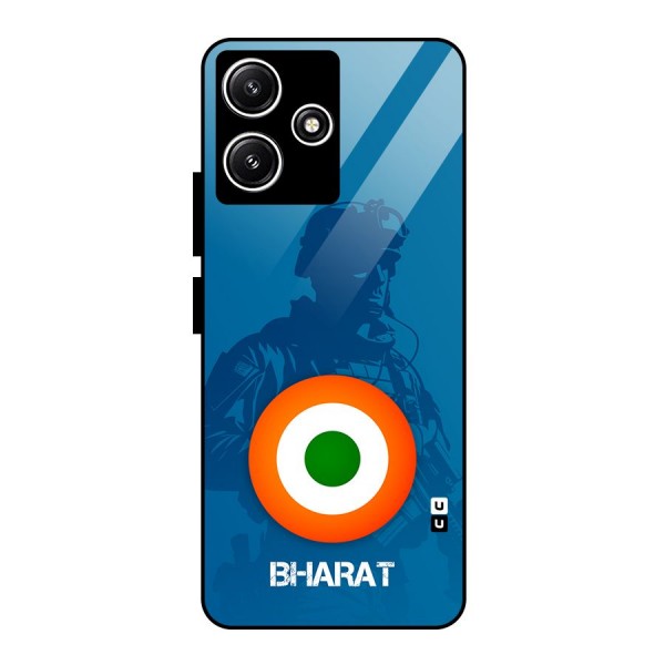 Bharat Commando Glass Back Case for Poco M6 Pro