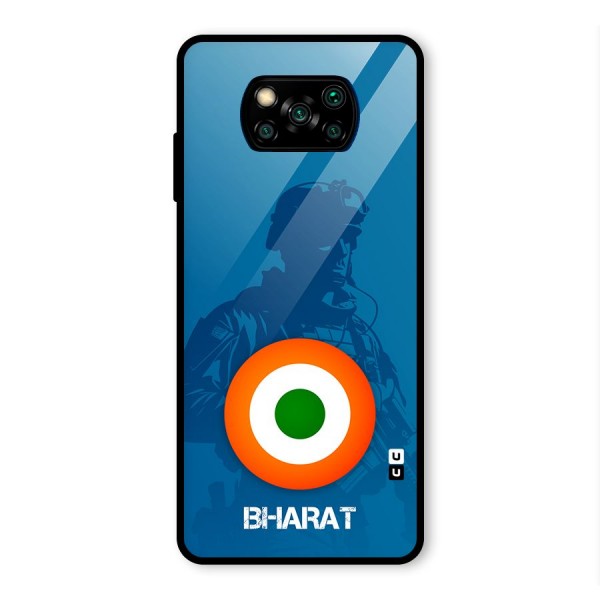 Bharat Commando Glass Back Case for Poco X3 Pro