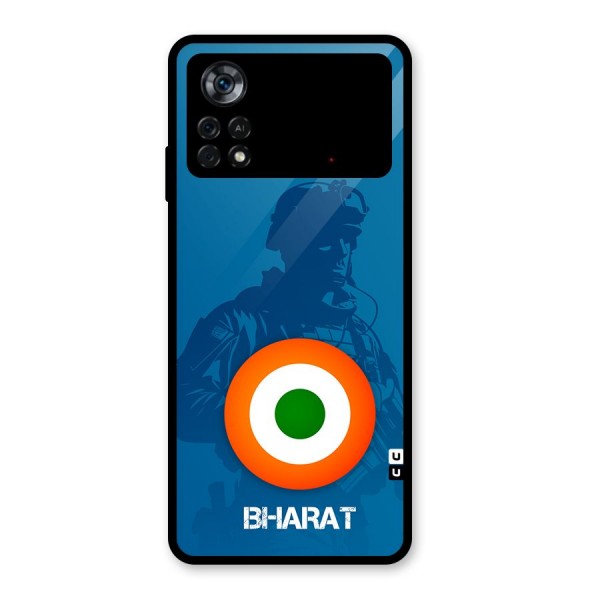 Bharat Commando Glass Back Case for Poco X4 Pro 5G