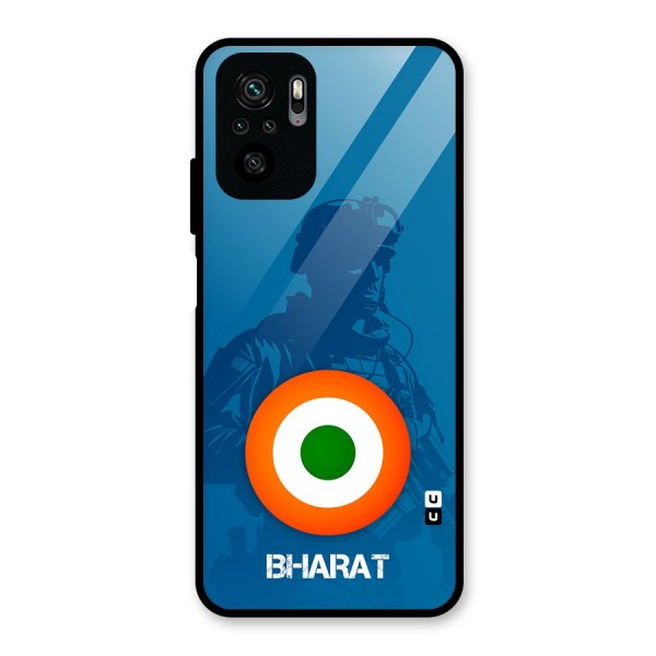 Bharat Commando Glass Back Case for Redmi Note 10