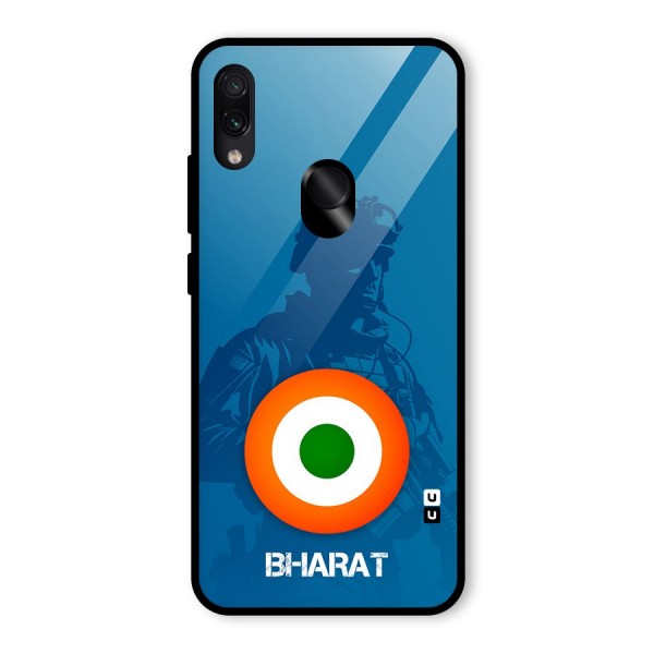 Bharat Commando Glass Back Case for Redmi Note 7