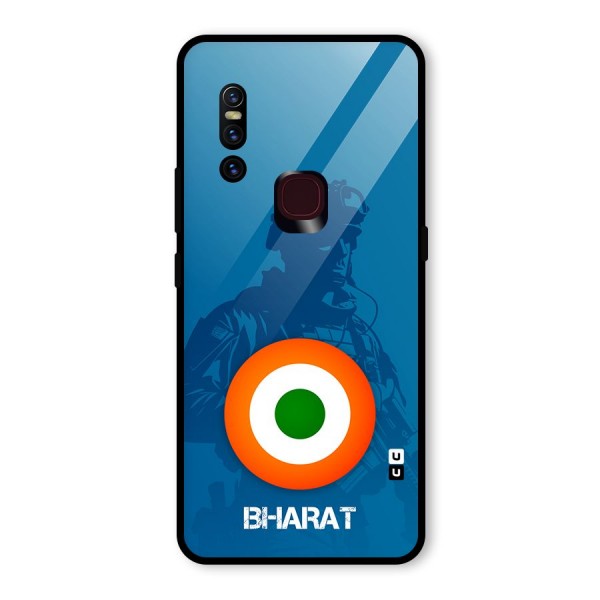 Bharat Commando Glass Back Case for Vivo V15