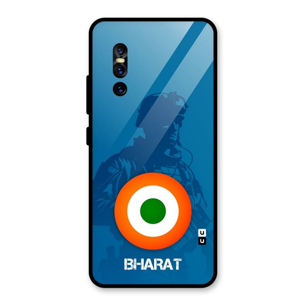 Bharat Commando Glass Back Case for Vivo V15 Pro