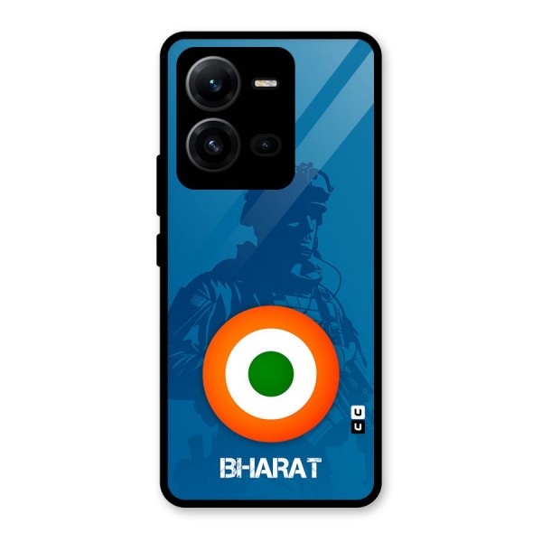 Bharat Commando Glass Back Case for Vivo V25