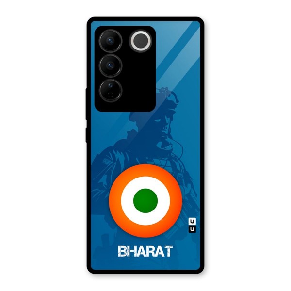 Bharat Commando Glass Back Case for Vivo V27 Pro