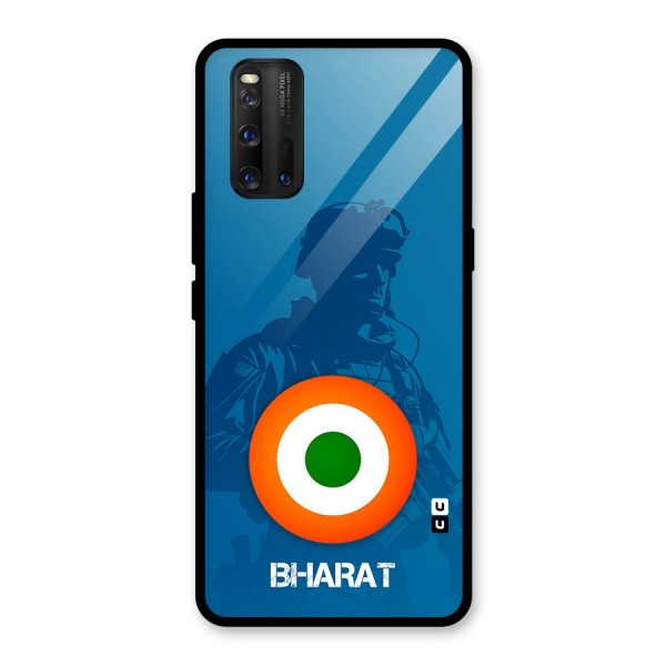 Bharat Commando Glass Back Case for Vivo iQOO 3