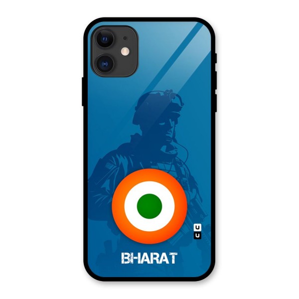 Bharat Commando Glass Back Case for iPhone 11