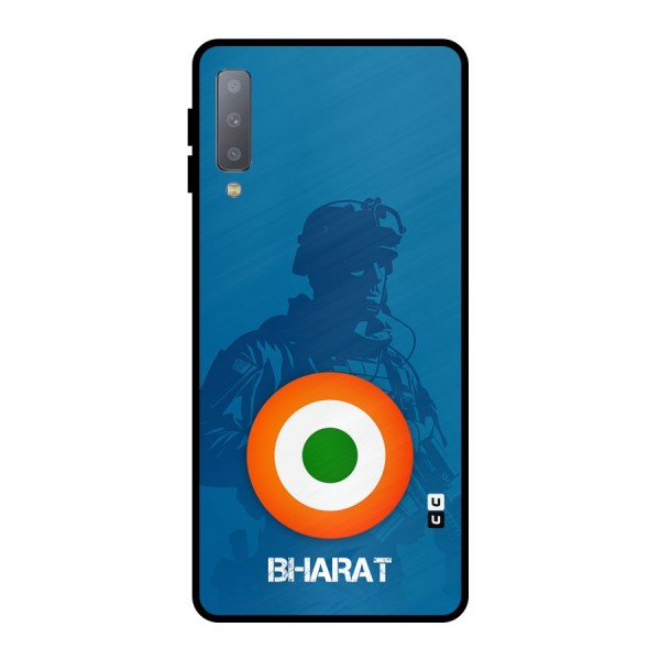 Bharat Commando Metal Back Case for Galaxy A7 (2018)