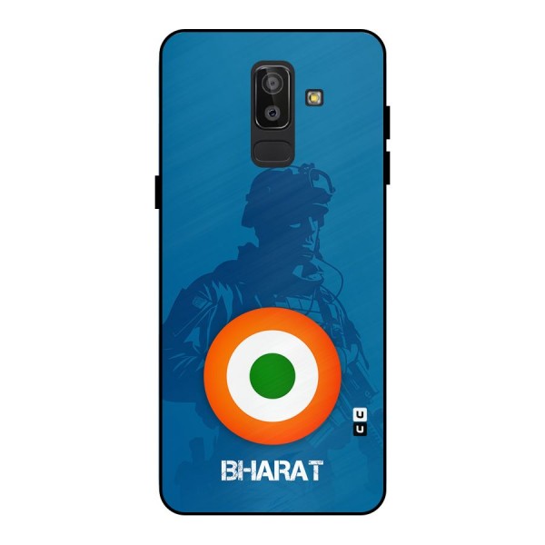 Bharat Commando Metal Back Case for Galaxy J8