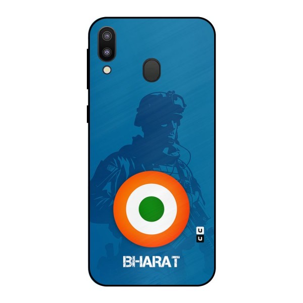 Bharat Commando Metal Back Case for Galaxy M20