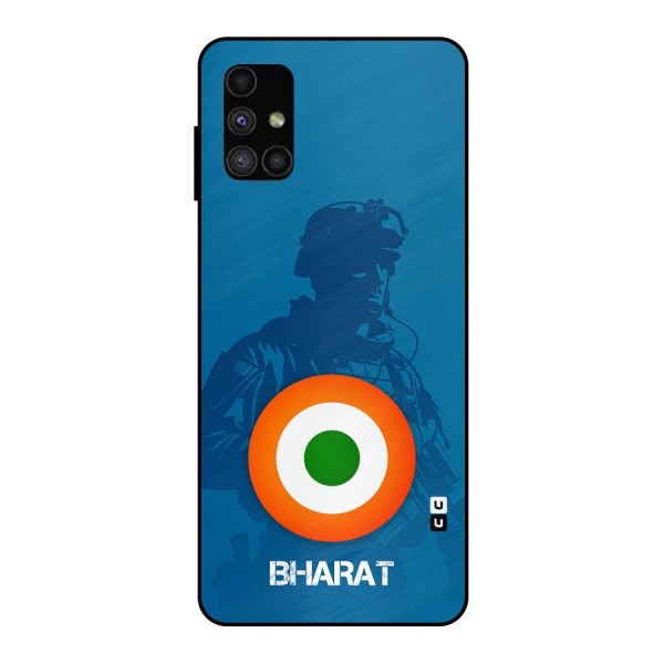 Bharat Commando Metal Back Case for Galaxy M51