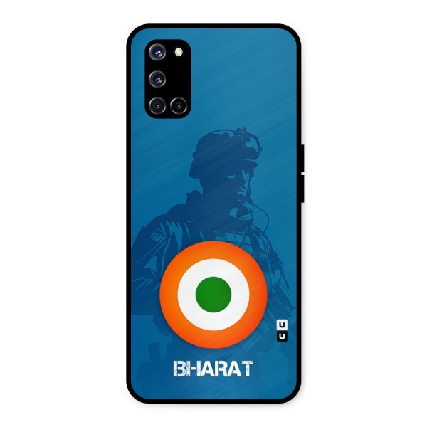 Bharat Commando Metal Back Case for Oppo A52