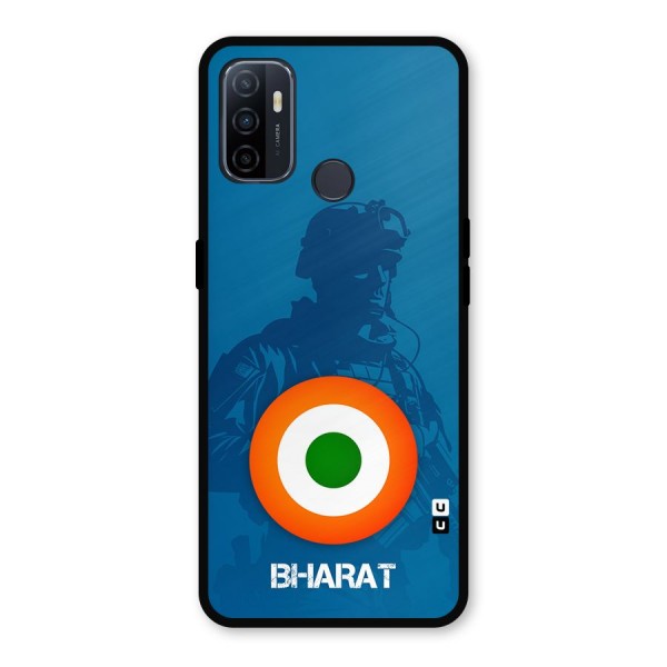 Bharat Commando Metal Back Case for Oppo A53