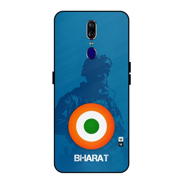 Bharat Commando Metal Back Case for Oppo F11