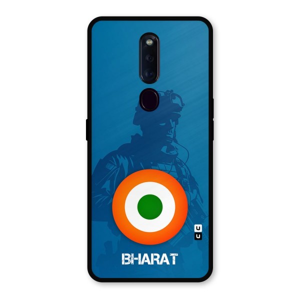 Bharat Commando Metal Back Case for Oppo F11 Pro