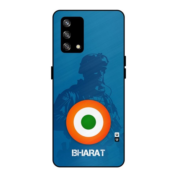 Bharat Commando Metal Back Case for Oppo F19