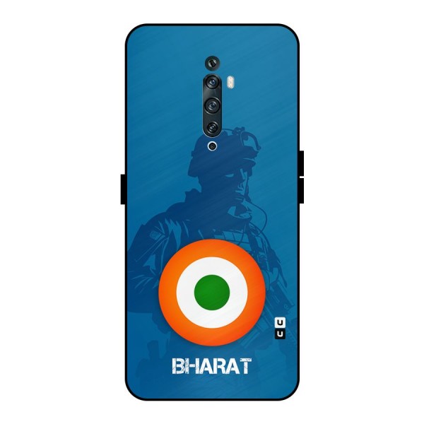 Bharat Commando Metal Back Case for Oppo Reno2 F