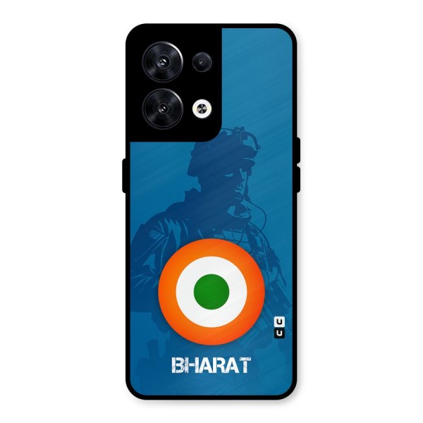 Bharat Commando Metal Back Case for Oppo Reno8 5G