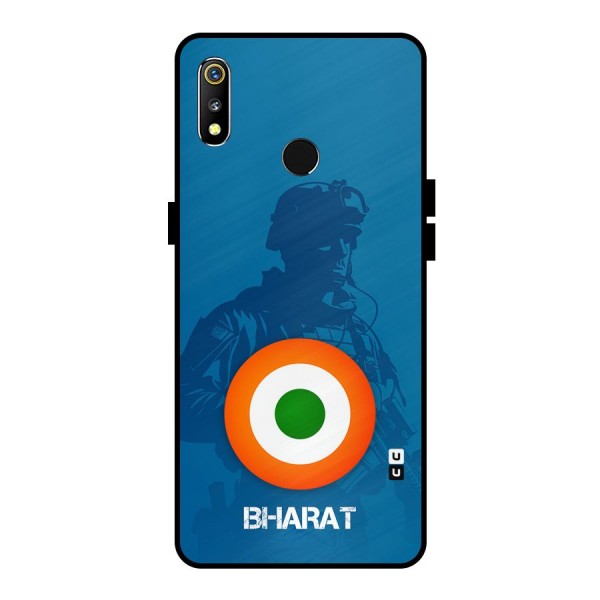 Bharat Commando Metal Back Case for Realme 3