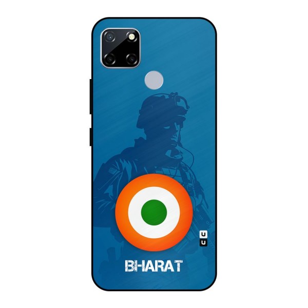 Bharat Commando Metal Back Case for Realme Narzo 20