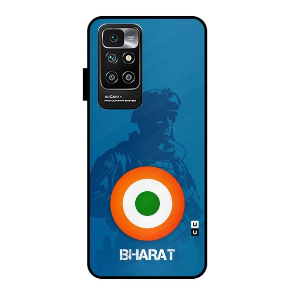 Bharat Commando Metal Back Case for Redmi 10 Prime