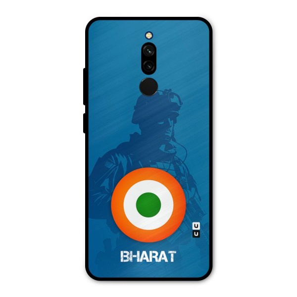 Bharat Commando Metal Back Case for Redmi 8