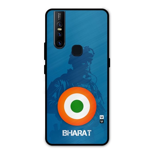 Bharat Commando Metal Back Case for Vivo V15