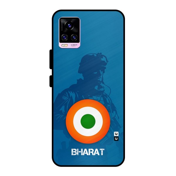 Bharat Commando Metal Back Case for Vivo V20 Pro