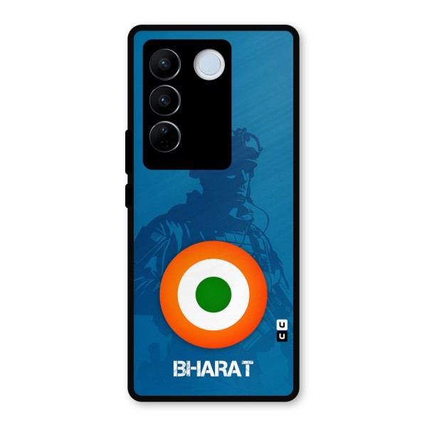 Bharat Commando Metal Back Case for Vivo V27 Pro