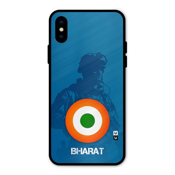 Bharat Commando Metal Back Case for iPhone X