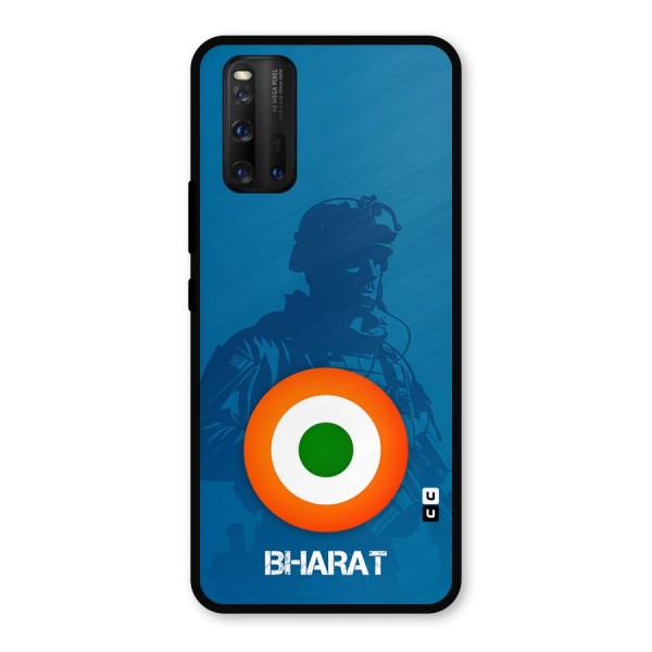 Bharat Commando Metal Back Case for iQOO 3