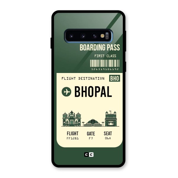 Bhopal Boarding Pass Glass Back Case for Galaxy S10