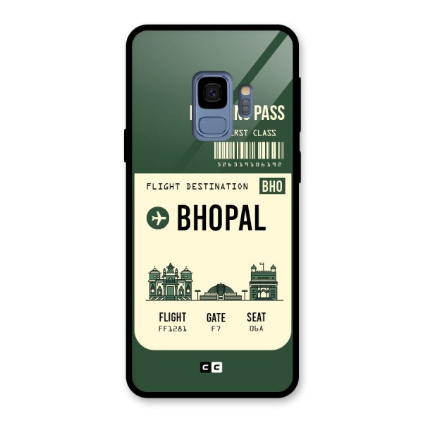 Bhopal Boarding Pass Glass Back Case for Galaxy S9