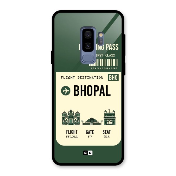 Bhopal Boarding Pass Glass Back Case for Galaxy S9 Plus