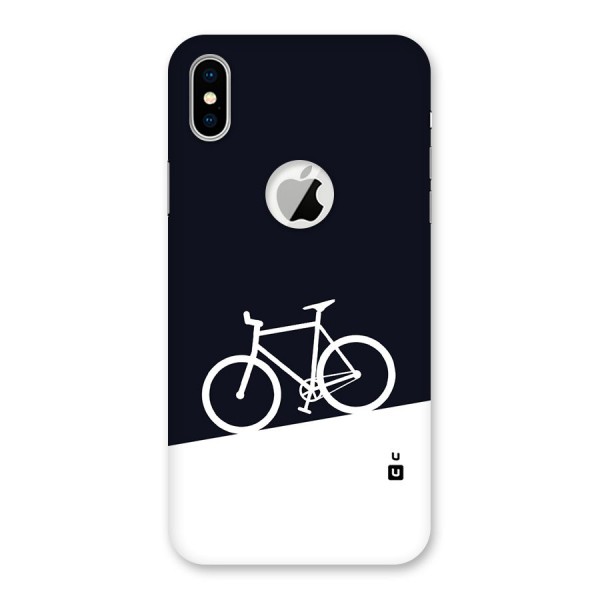 Bicycle Minimal Art Back Case for iPhone XS Logo Cut