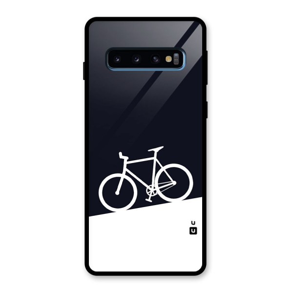 Bicycle Minimal Art Glass Back Case for Galaxy S10