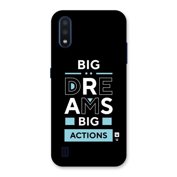 Big Dreams Big Actions Back Case for Galaxy M01