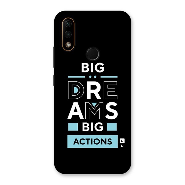 Big Dreams Big Actions Back Case for Lenovo A6 Note