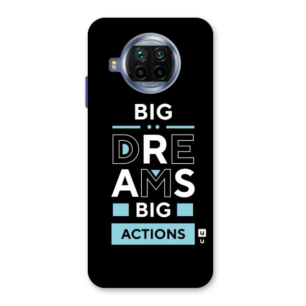 Big Dreams Big Actions Glass Back Case for Mi 10i